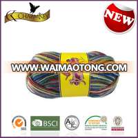 Multi color wool/nylon blend yarn for hand knitting with good quality